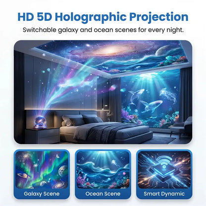 Topacme® 🔮Night Light Projector - Smart Holographic Star Projector